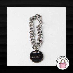 HALLHUBER ROUND GRAY GUNMETAL DISC CHAIN CLASP FOB